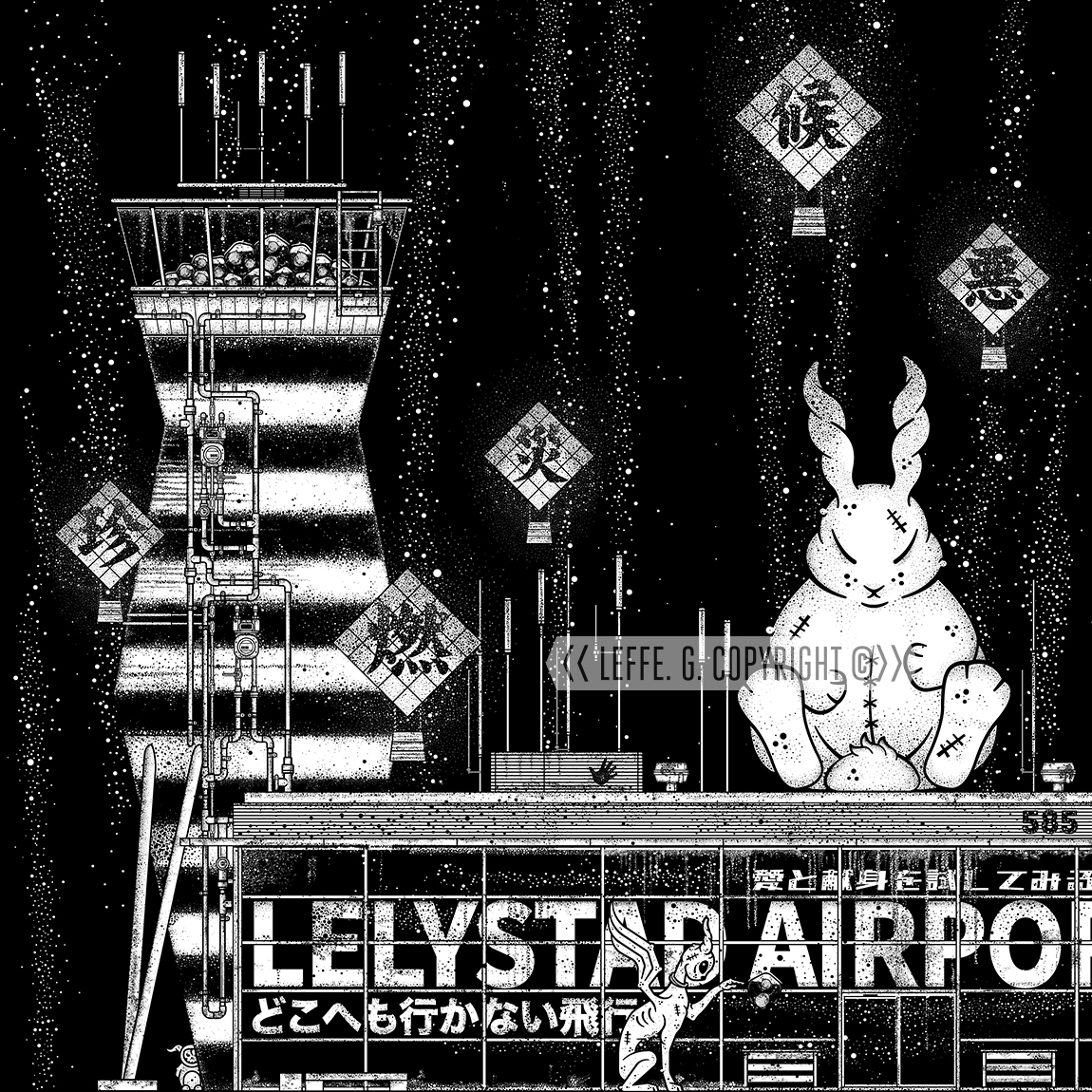 Dreaming Demons: Lelystad Airport, Giclée print by Leffe Goldstein. アートプリント。